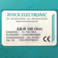 RINCK ELECTRONIC Grenzwertschalter GS-R 100 Ohm GEB