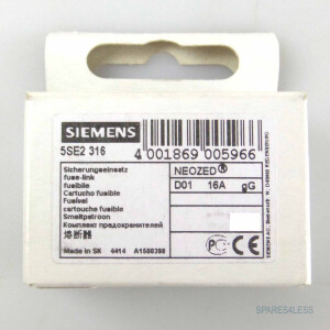 Siemens NEOZED Sicherungseinsätze 5SE2316 (5Stk.) OVP