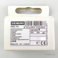 Siemens NEOZED Sicherungseinsätze 5SE2316 (5Stk.) OVP