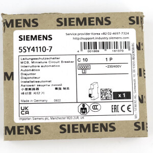 Siemens Leitungsschutzschalter 5SY4110-7 OVP