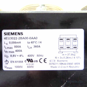 Siemens Kommutierungsdrossel 4EU3022-2BA00-0AA0 NOV