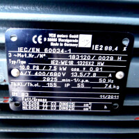 VEM Drehstrommotor IE2-WE1R 132SX2 HW 7,5kW NOV