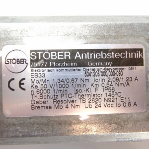 Stöber Drehstrom-Servomotor ES33 50411206/000/000-090 GEB