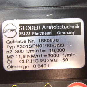 Stöber Drehstrom-Servomotor ES33 148144/000/000-010/1 GEB