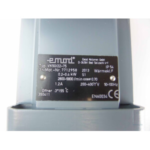 Emod Drehstrom-Flachmotor VK50/22-75 0,2-0,4kW NOV