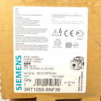 Siemens Schütz 3RT1055-6NF36 400V/75kW OVP