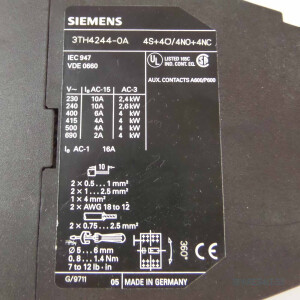 Siemens Hilfsschütz 3TH4244-0AB0 24V50Hz/29V/60Hz GEB