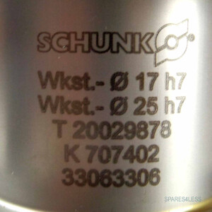 Schunk Hydrodehn Spannfutter F25/17 20029878 OVP