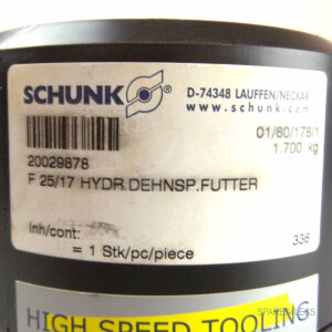 Schunk Hydrodehn Spannfutter F25/17 20029878 OVP