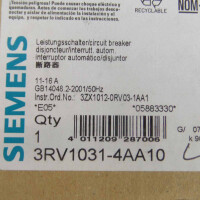 Siemens Leistungsschalter 3RV1031-4AA10 OVP