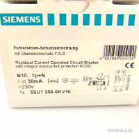 Siemens FI/LS-SCHUTZEINRICHTUNG 5SU1356-6KV10 OVP