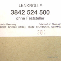 Bosch Lenkrolle ohne Feststeller 3842524500 OVP