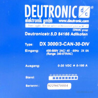 Deutronic Einbaustromversorgung DX3000/3-CAN-30-DIV GEB