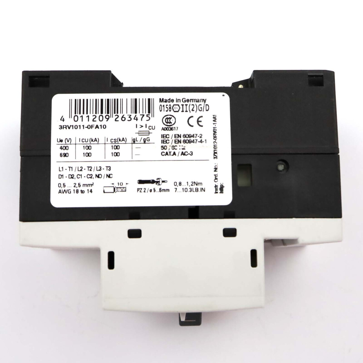 Siemens Leistungsschalter 3RV1011-0FA10 GEB