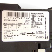 Siemens Leistungsschalter 3RV1021-1KA10 GEB #K2
