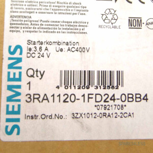 Siemens Starterkombination 3RA1120-1FD24-0BB4 OVP