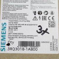 Siemens Koppelrelais 3RQ3018-1AB00 (3Stk.) OVP