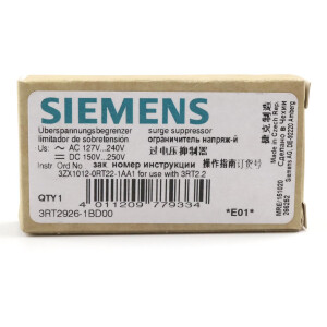 Siemens Überspannungsbegrenzer 3RT2926-1BD00 OVP