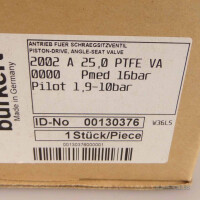 bürkert Antrieb für Schrägsitzventil Typ 2002/251-A 1" 00130376 OVP