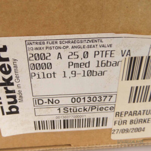 bürkert Antrieb für Schrägsitzventil Typ 2002/251-A 1" 00130377 OVP
