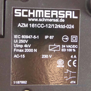 SCHMERSAL Sicherheitszuhaltung AZM 161CC-12/12rktd-024 NOV
