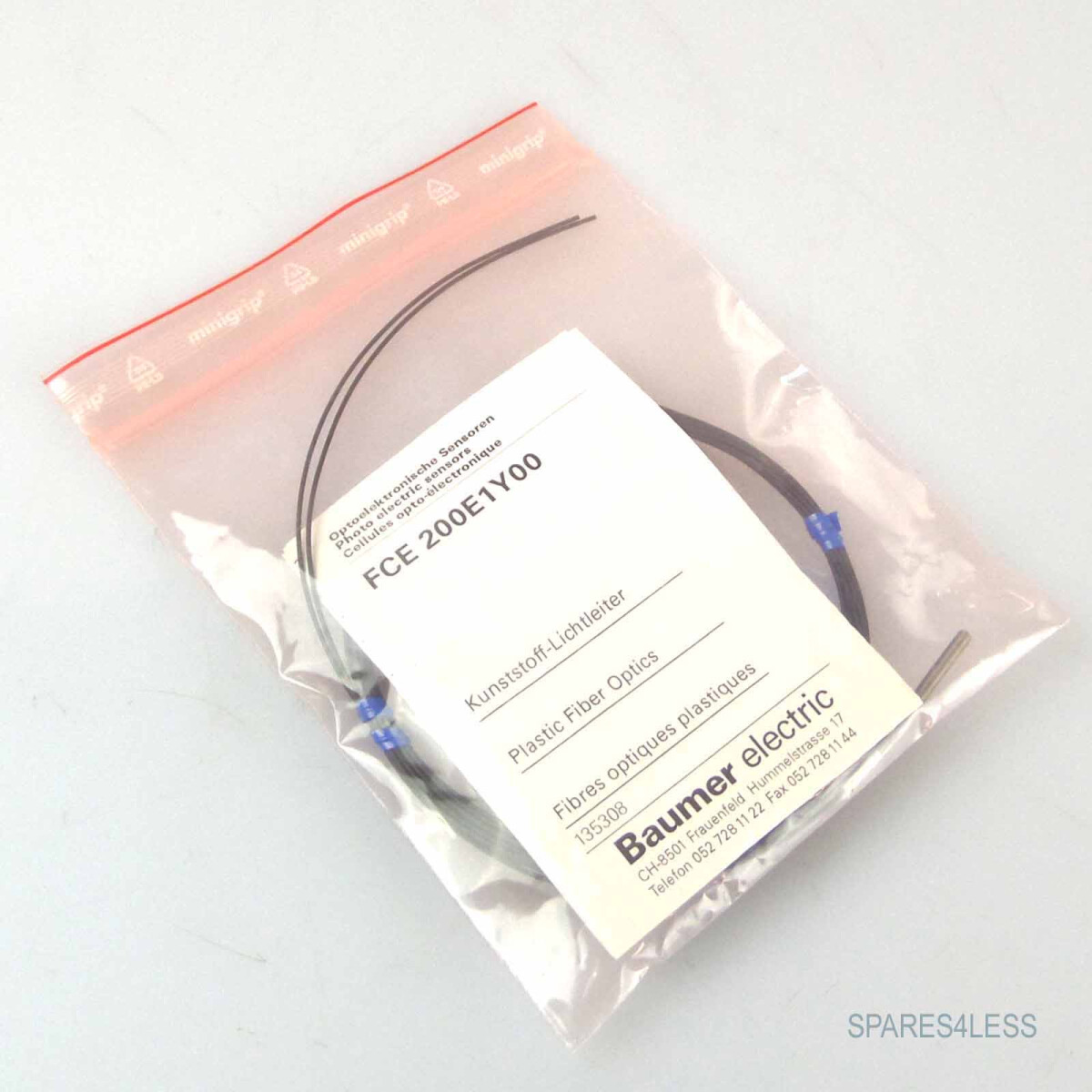 Baumer electric Kunststoff-Lichtleiter FCE200E1Y00 OVP
