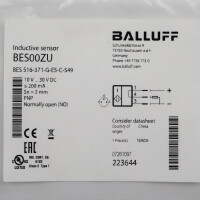 Balluff induktiver Näherungsschalter BES00ZU BES 516-371-G-E5-C-S49 OVP