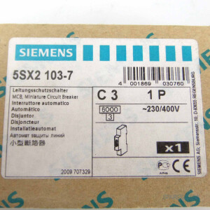 Siemens Leitungsschutzschalter 5SX2103-7 OVP