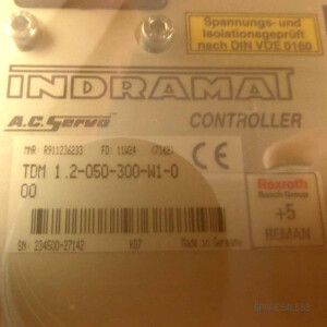INDRAMAT AC Servo Controller TDM 1.2-050-300-W1-000 R911236233 REM