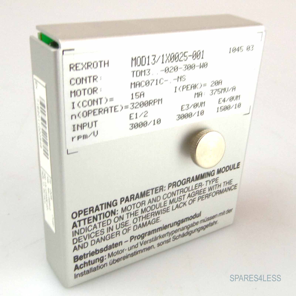 INDRAMAT Programmiermodul MOD13/1X0025-001 R911222912 GEB