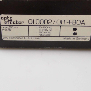 ifm efector Reflexlichttaster OI 0002 / OIT-FBOA OVP