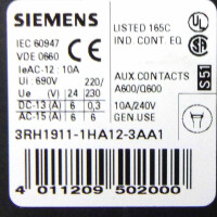 Siemens Schütz 3RT1017-1AP04-3MA0 400V/5,5kW OVP