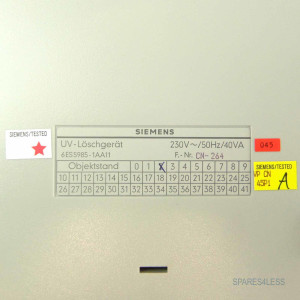 Simatic S5 UV-Loescheinrichtung 6ES5 985-1AA11 #K2 GEB