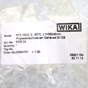 WIKA Temperaturmessgerät Cont 821.3 R73.100/2 0...60°C OVP