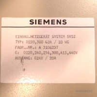 Siemens Einbau-Netzgerät System SVS2 6EV1352-5BK00 20A #K2 GEB