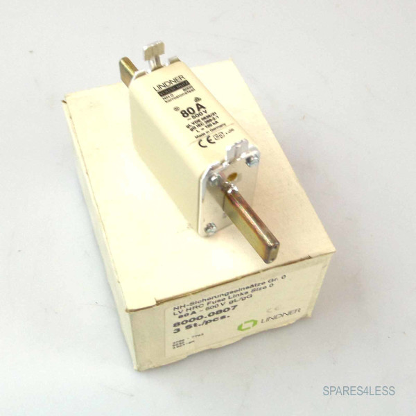 Lindner Sicherungseinsatz 8000.0807 80A/~500V (3Stk) OVP