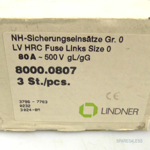 Lindner Sicherungseinsatz 8000.0807 80A/~500V (3Stk) OVP