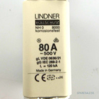 Lindner Sicherungseinsatz 8000.0807 80A/~500V (3Stk) OVP