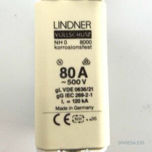 Lindner Sicherungseinsatz 8000.0807 80A/~500V (2Stk) OVP