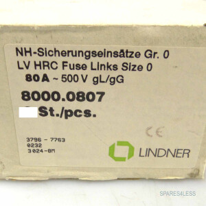 Lindner Sicherungseinsatz 8000.0807 80A/~500V (2Stk) OVP