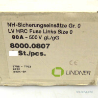 Lindner Sicherungseinsatz 8000.0807 80A/~500V (2Stk) OVP