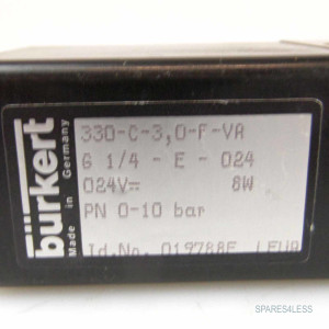 bürkert Klappankerventil 330-C-3,0-F-VA G1/4-E-024 GEB