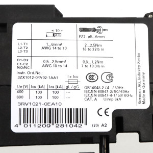 Siemens Leistungsschalter 3RV1021-0EA10 OVP