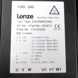 Lenze Motorfilter E82ZM40234B 423472 GEB