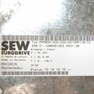 SEW EURODRIVE MOVIAXIS Mastermodul MXM80A-000-000-00/DHP11B-T0 GEB