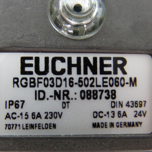 Euchner Reihengrenztaster RGBF03D16-502LE060-M 088738 OVP