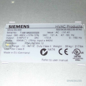 Siemens Micromaster 436 6SE6436-5BD35-5FA0 55kW OVP