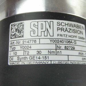 SPN Getriebe Art.Nr. 214776 Y00240106A-G i=10 NOV