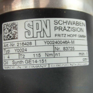 SPN Getriebe Art.Nr. 216428 Y00240046A-M  i=4 NOV