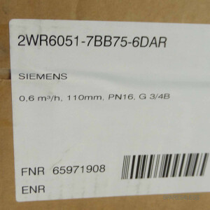 Siemens Wärmezähler 2WR6051-7BB75-6DAR SIE